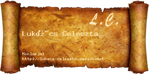Lukács Celeszta névjegykártya